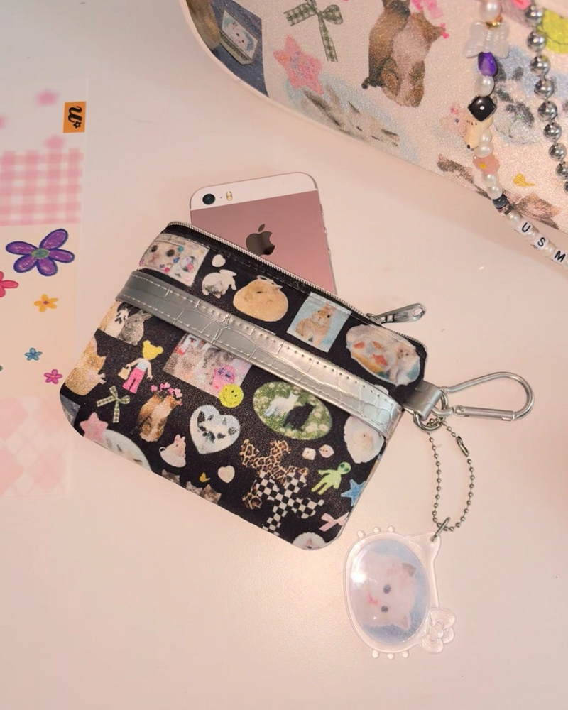 Collage Mini wallet Black