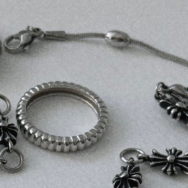 Stripe silver Ring