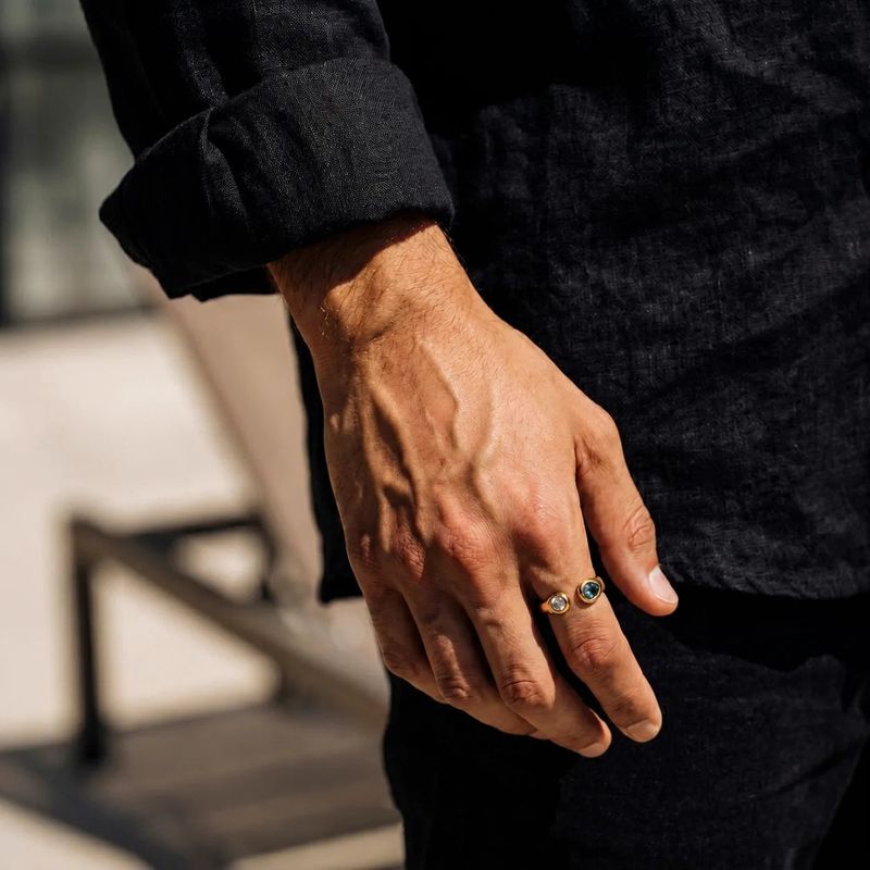 FADE MEET（フェードミート）の「Twin Stone Open Ring（Accessories）」