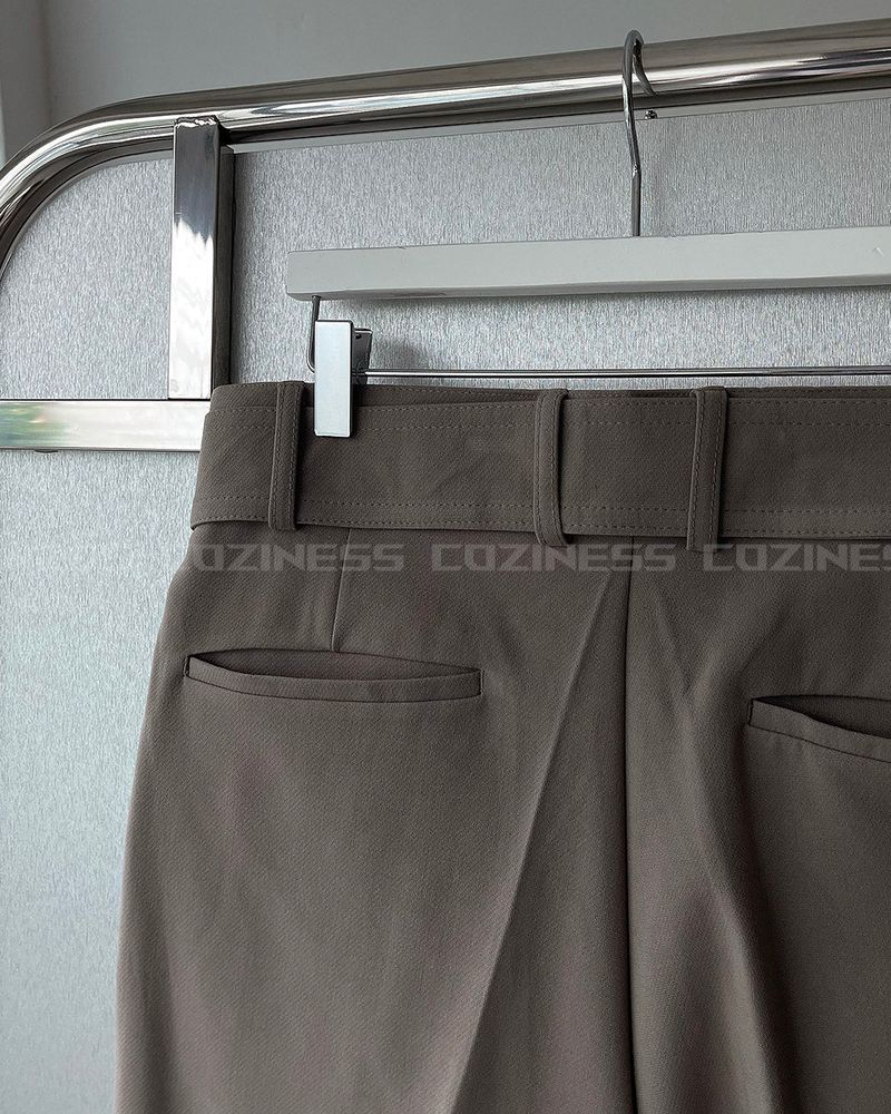 ECT Two-Tuck Belt Wide Slacks (2 colors)