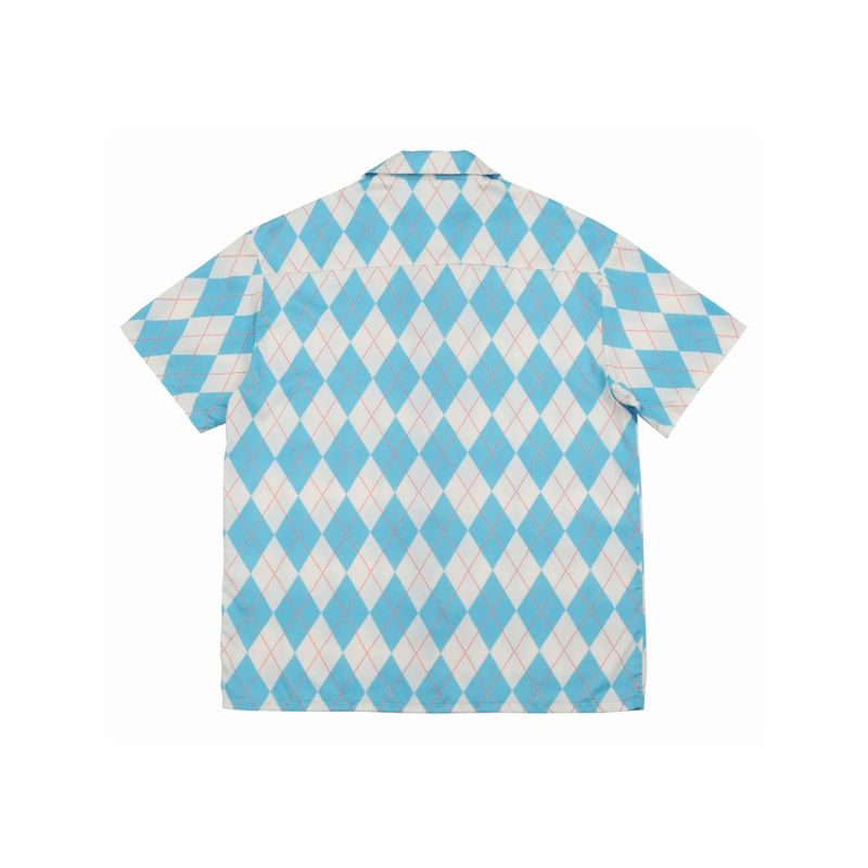 ARGYLE FUNK HALF SHIRTS BLUE