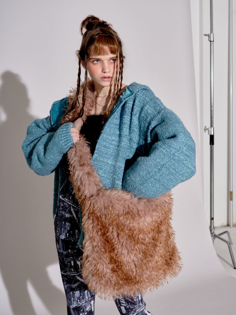 FUR BIG CROSS BAG
