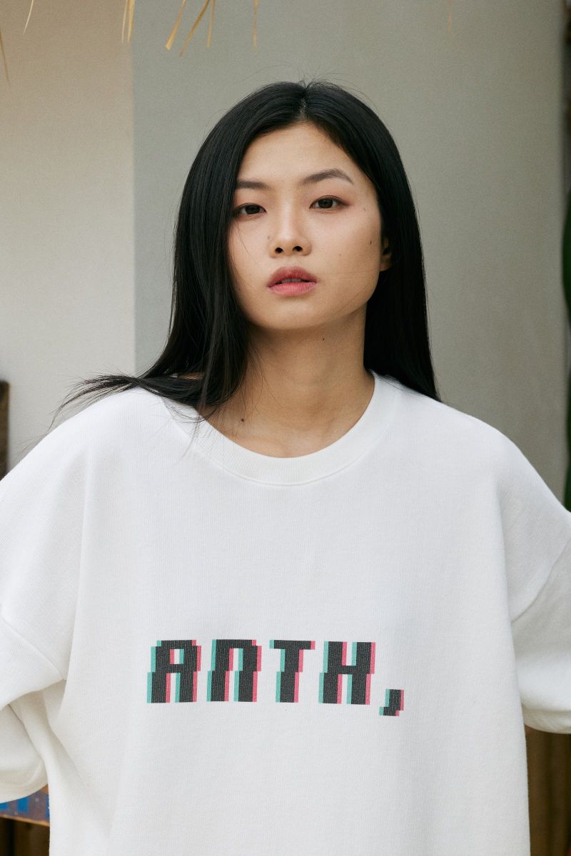 PIXEL PIN-KNIT 1/2 BOX TEE (Off-White)