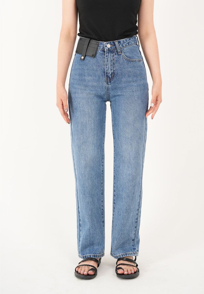 MEDIUM BLUE STRAIGHT DENIM PANTS [16626]