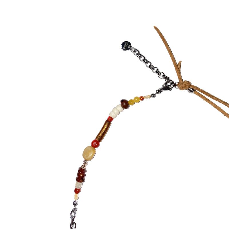 360 karen silver brown mix necklace 