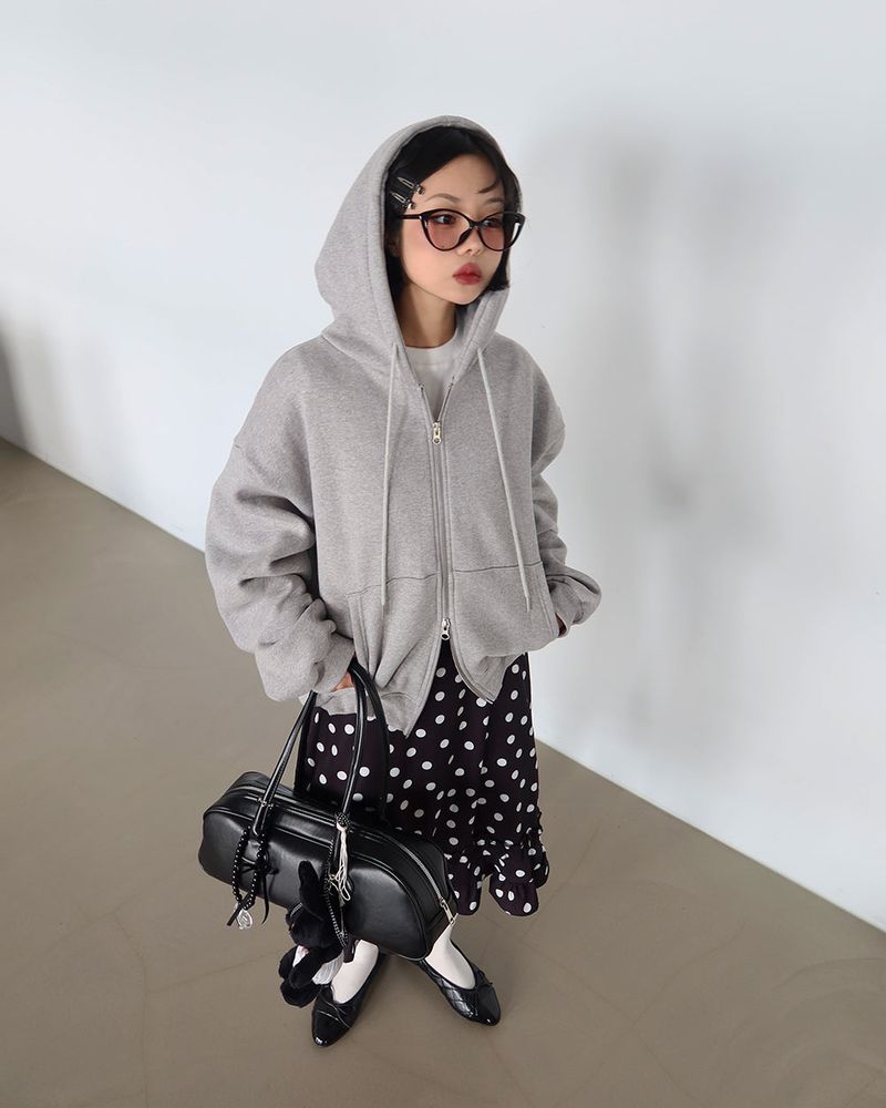 Napping Two-Way Daily Hooded Zip-Up