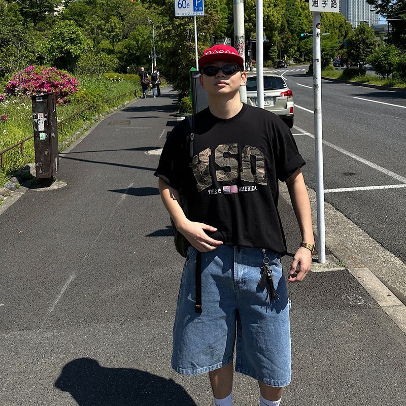 haprio（ハプリオ）の「USA カモTシャツ（トップス）」