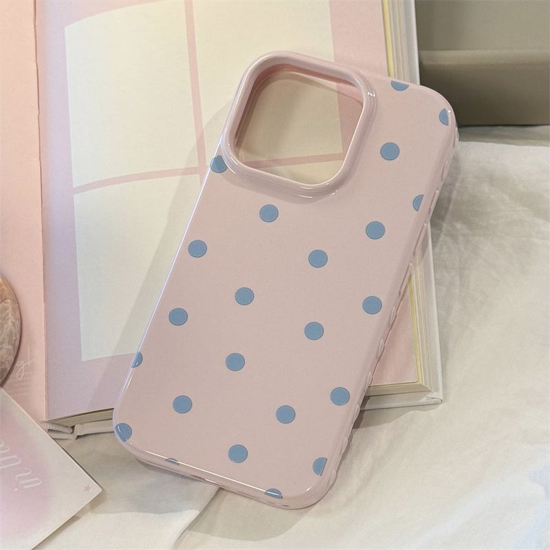 Pastel Tone Dot Pattern Jelly iPhone Case