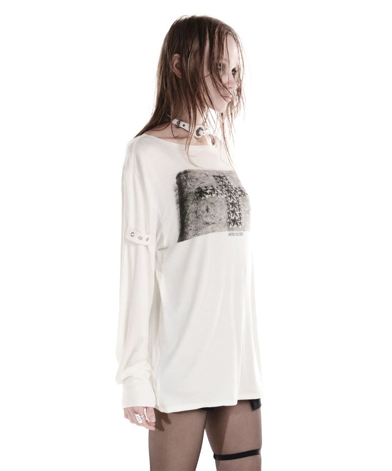 STAR CROSS LONGSLEEVE TOP IVORY