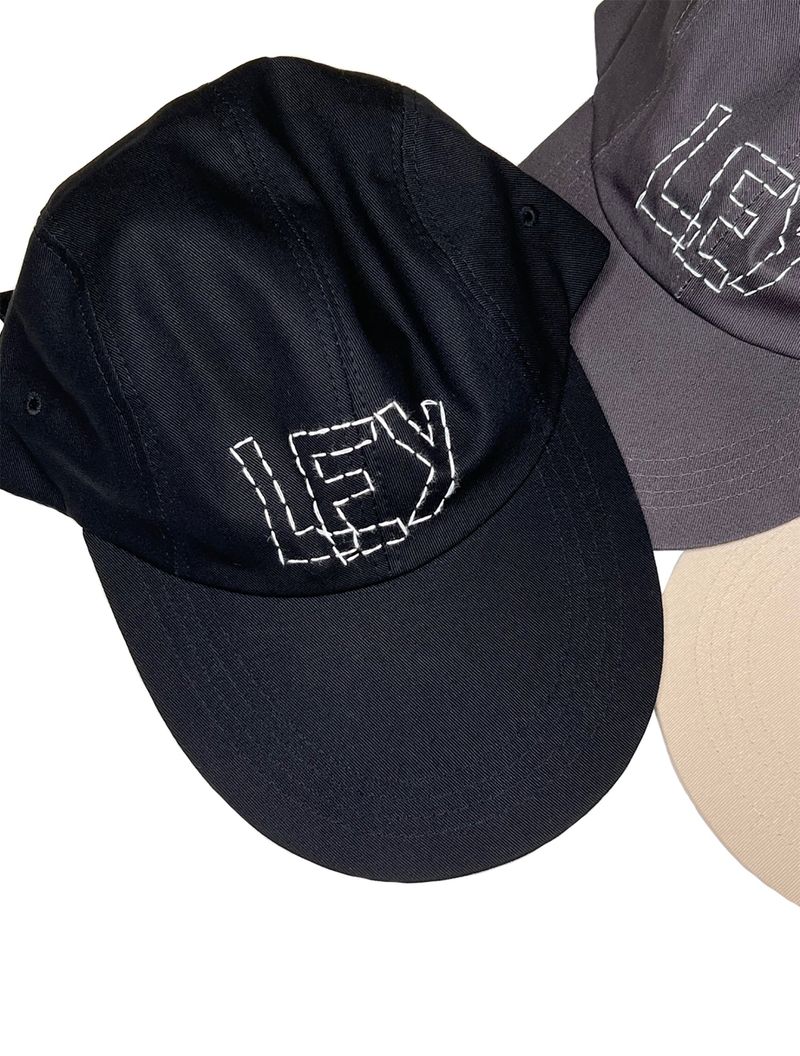LEY Handstitch Long Brim Cap / Charcoal