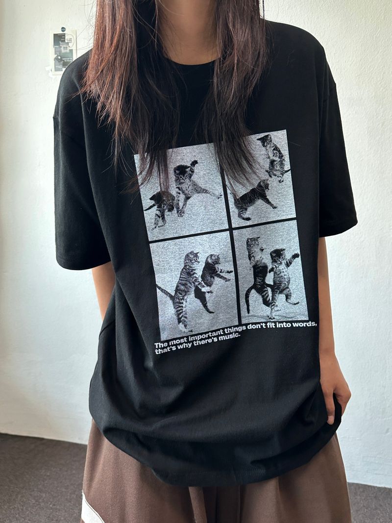 CCORTTI(コルッティ)の「Juju Four Section Black White Oversized T-Shirt 4color(Tops)」