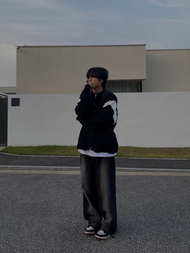 Vintage wear knit zip up 2C