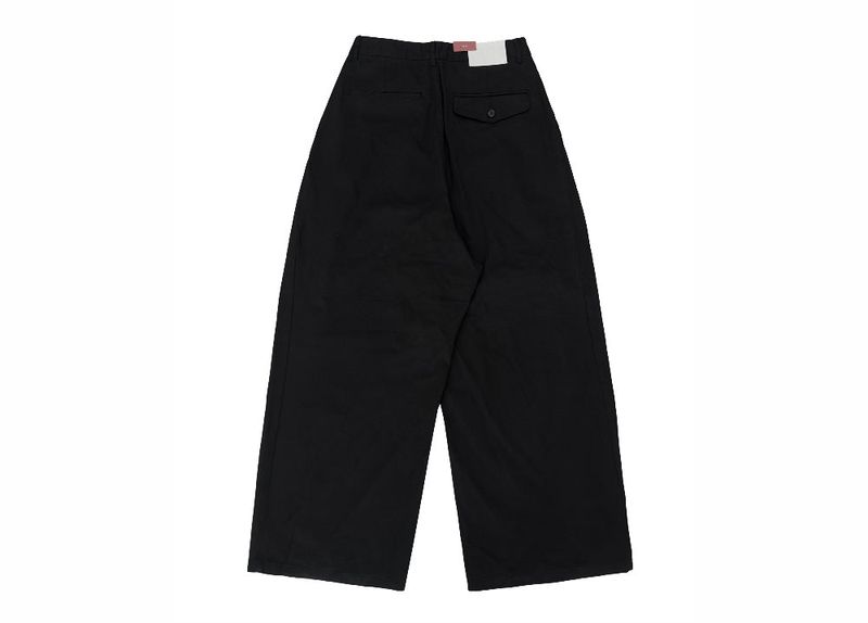 pintuck wide detail pants