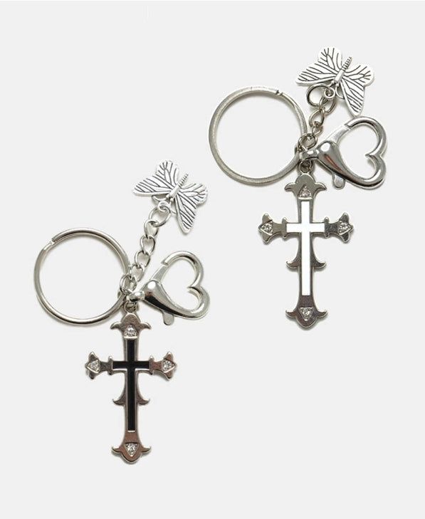 KIXI（キッシー）の「Surgical Steel Cross Butterfly Keyring（Toys/Key Holders）」