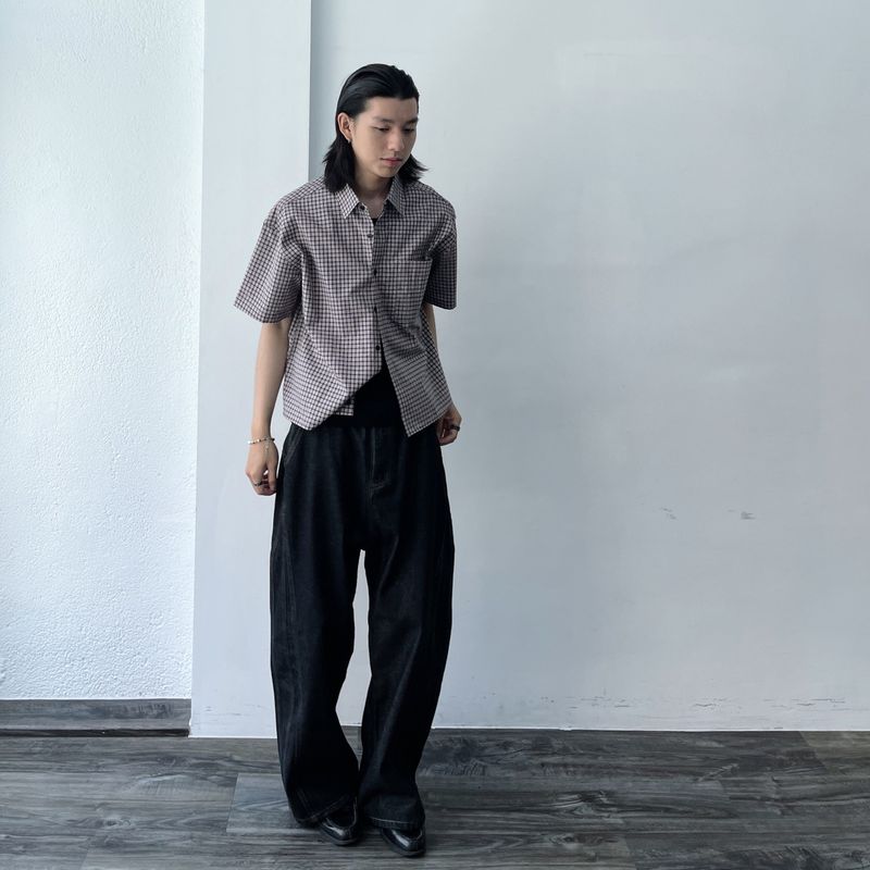 Relaxed Fine Check Shirt