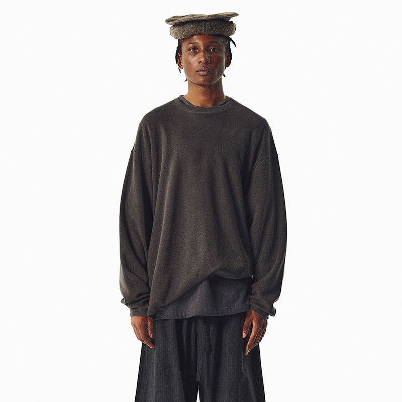 MANUFACTURE BY ATTEMPT（マニュファクチャー・バイ・アテンプト）の「WAFFLE-KNIT SWEATSHIRT（Tops）」