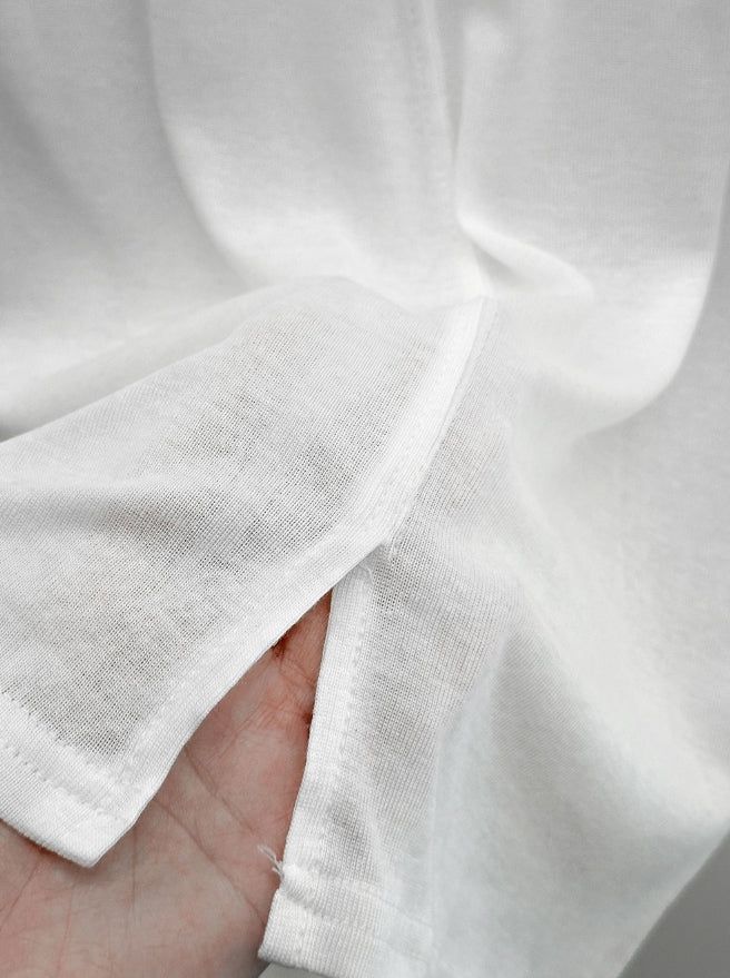 Rat Cut Boat Neck Long Sleeve Tee