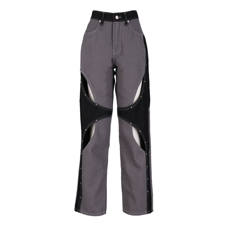 DILETTANTISME(ディレッタンティズム)の「STUD GRAY CUT OUT DENIM PANTS(Pants)」