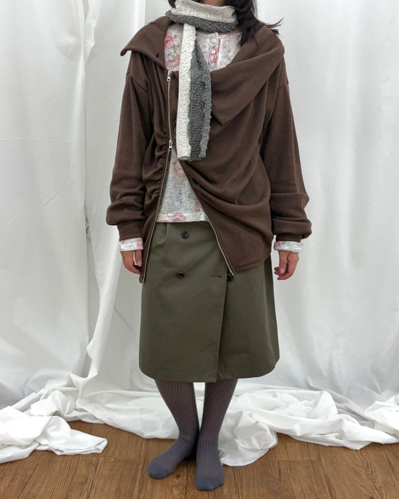 Hazy Button Skirt (2colors)