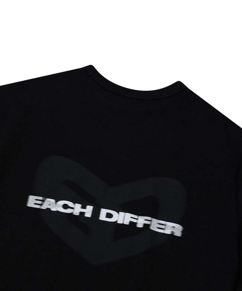 BLUR HEART T-SHIRTS_BLACK