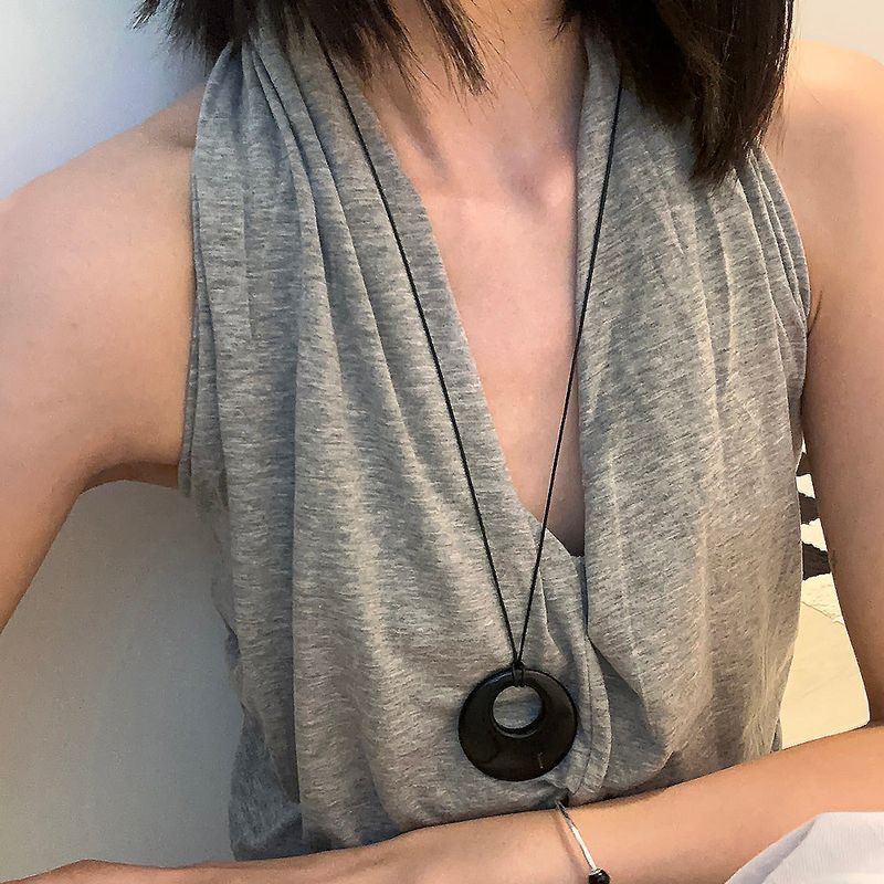 MOSXE（モスクス）の「[925silver] Black agate long necklace（Accessories）」
