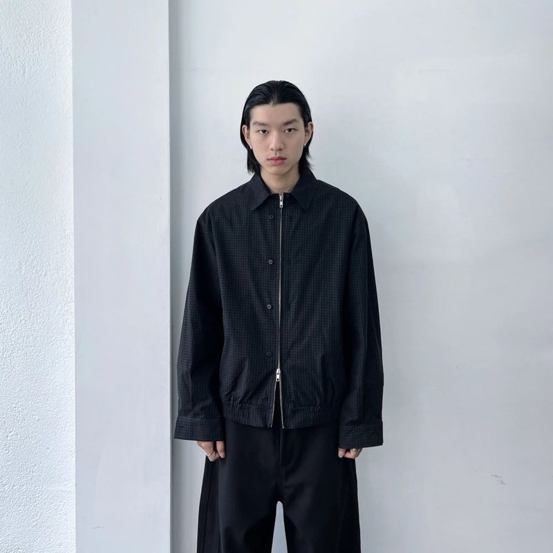 FADE MEET（フェードミート）の「チェックド ジップ シャツ ジャケット（ジャケット/アウター）」