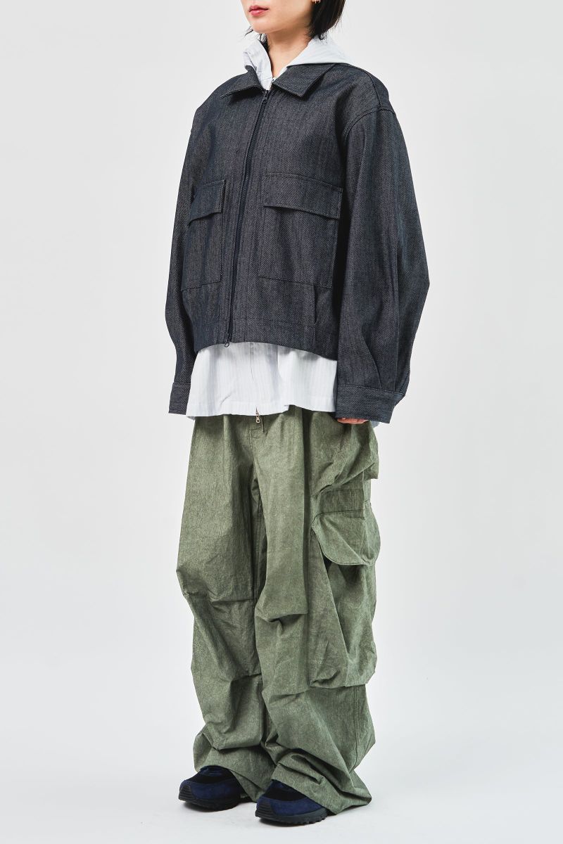 Mei Cropped Denim Jacket (2color)