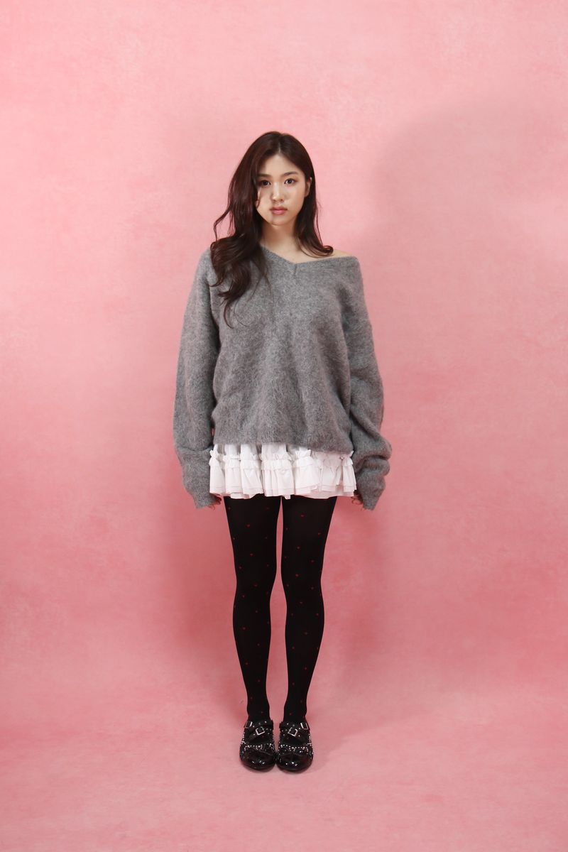 petit heart tights (black)