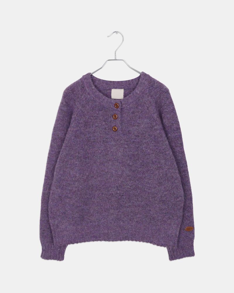 Saha Henley Neck Button Oversized Knit