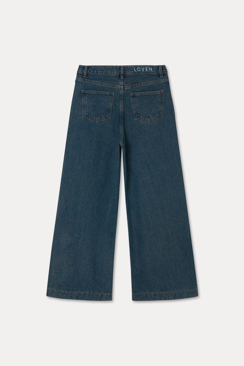 Pintuck Wide Denim_Blue