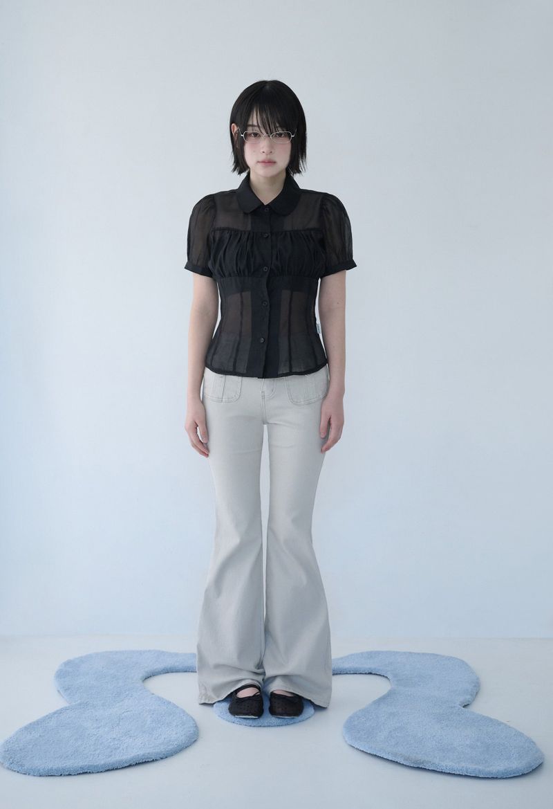 BUTTON POCKET BOOTCUT PT SAND RAW