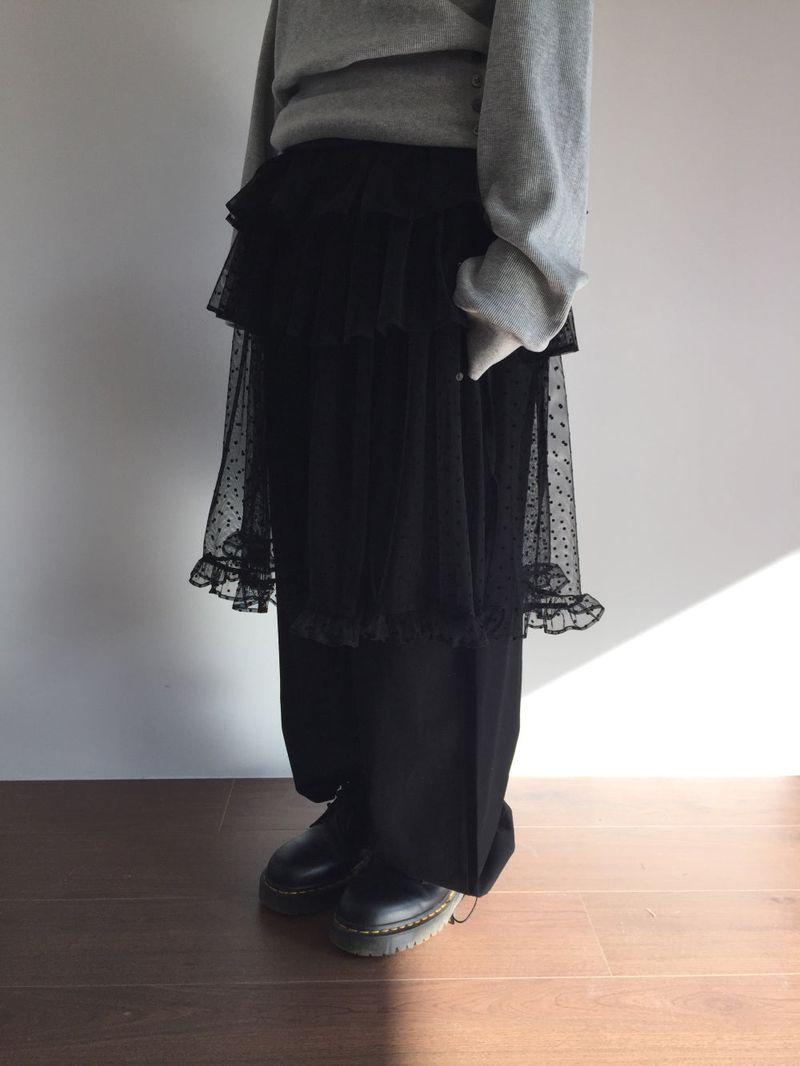 Glass Dot Layer Skirt (3color)