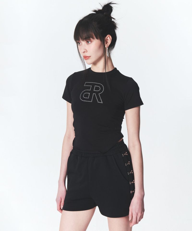 Crystal Monogram T-shirt Black
