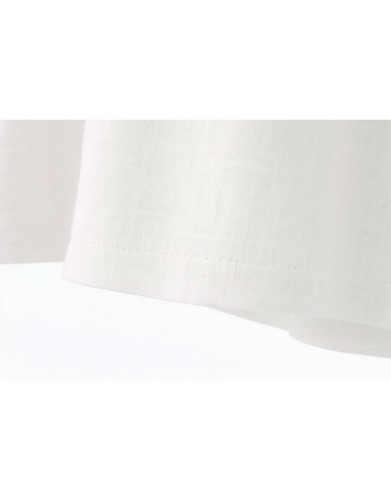 Airi Linen Summer Double Button Cape Crop Jacket White