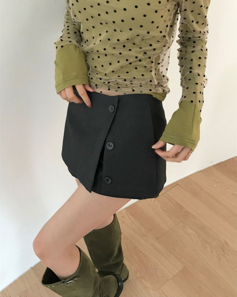 cloudemotion(クラウドエモーション)の「faye wrap button minimal PT / SK(Pants)」