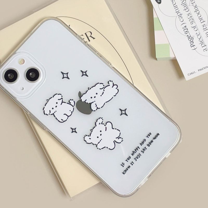 [Gel-hard] Fluffy twinkle puppy Phone case