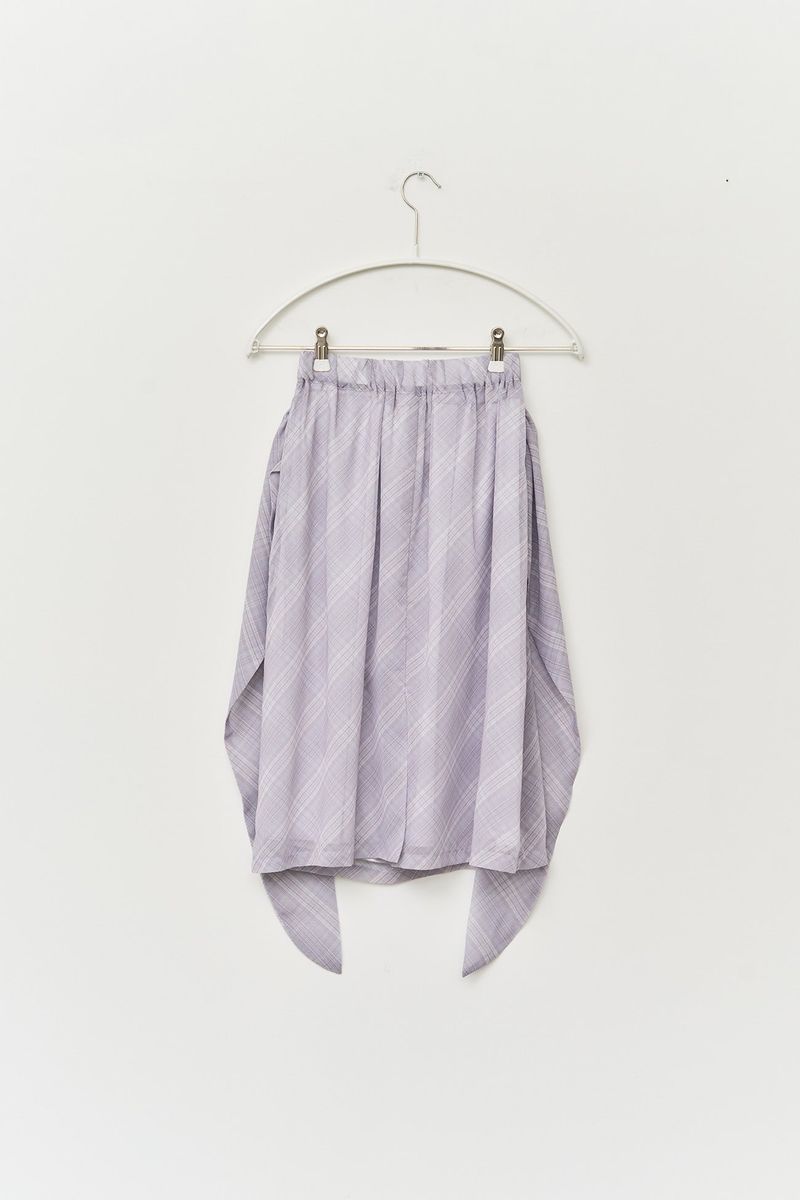 (W) Hike Checked Wrap Skirt