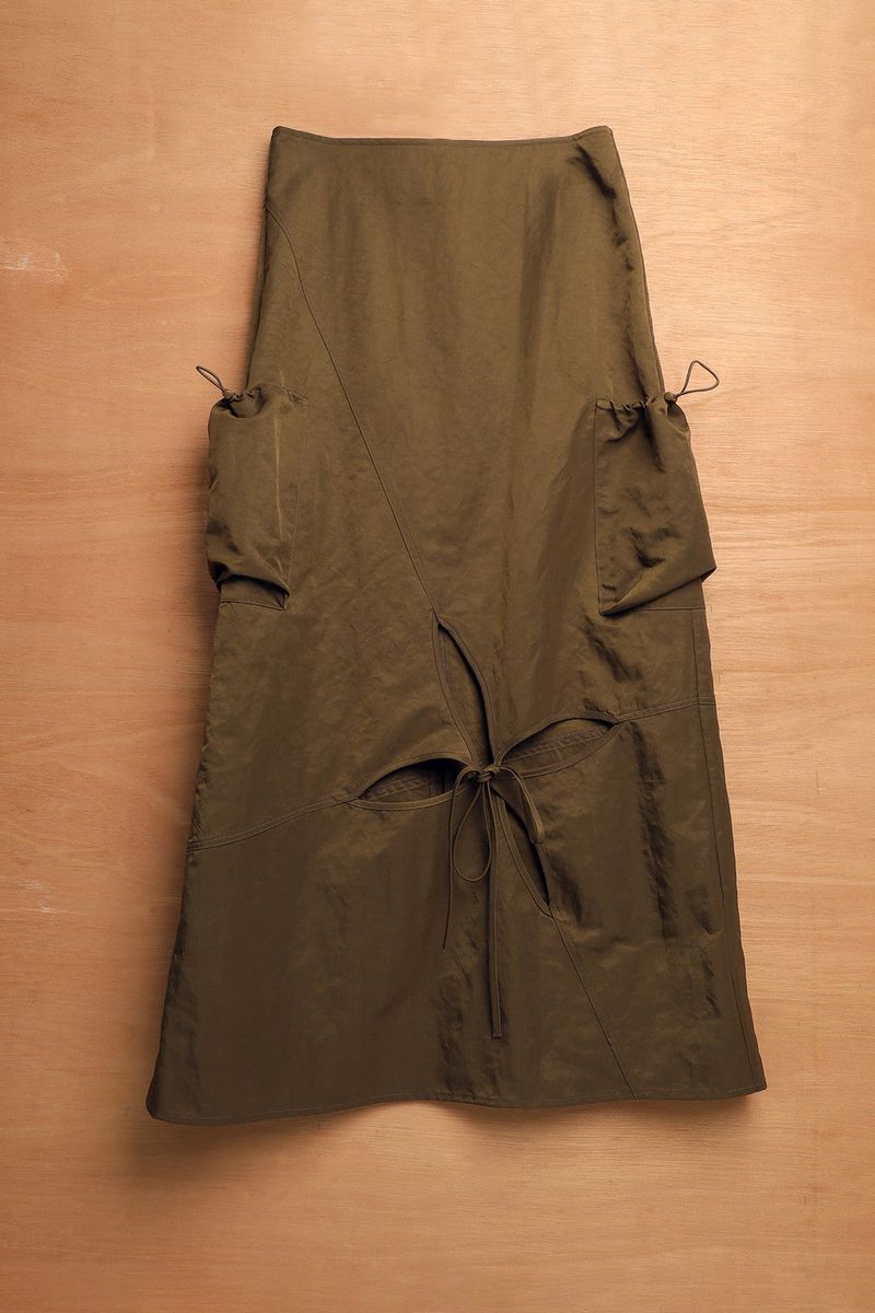 PIA CARGO SKIRT-DEMETER KHAKI