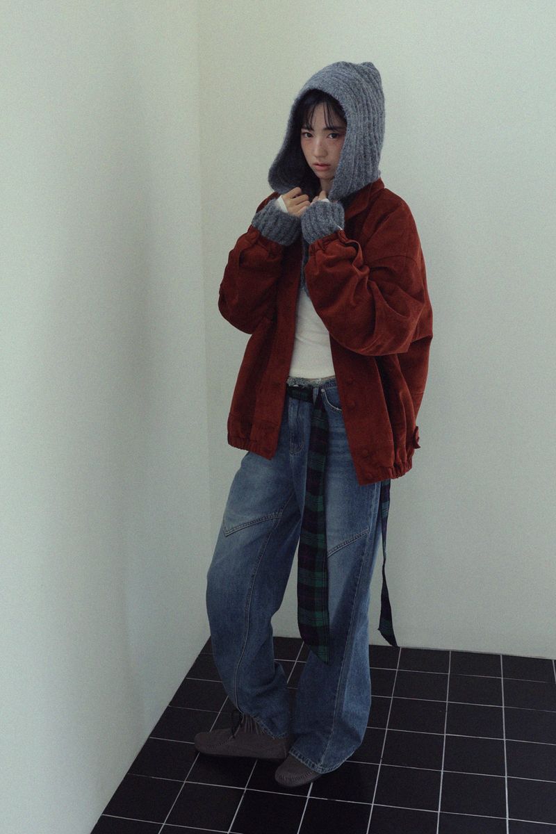 CINNAMON OVER FIT SUEDE JACKET