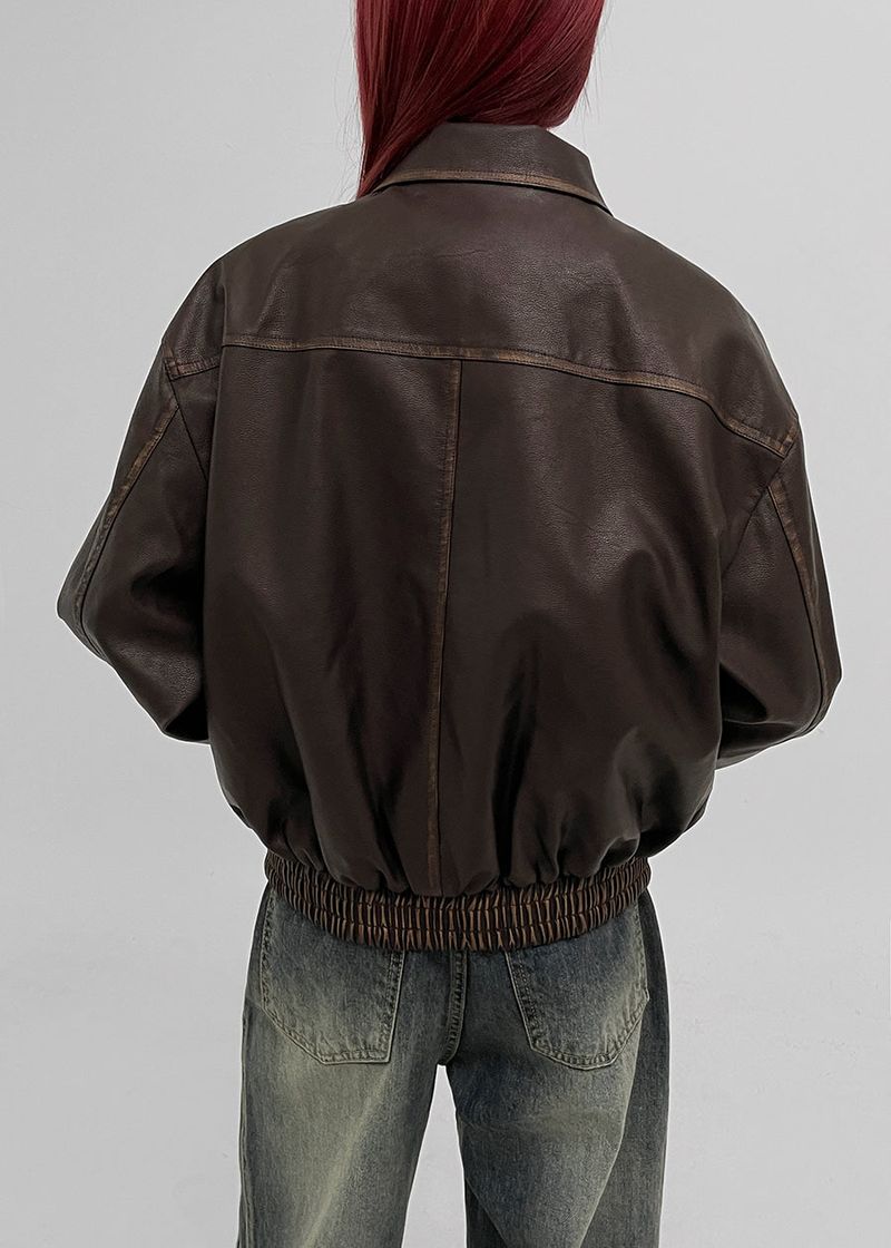 [MADE] Hiben Vintage Leather Jumper