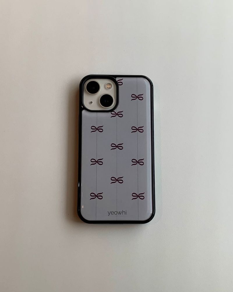 [MADE] mini logo dotted line epoxy bumper case_purple