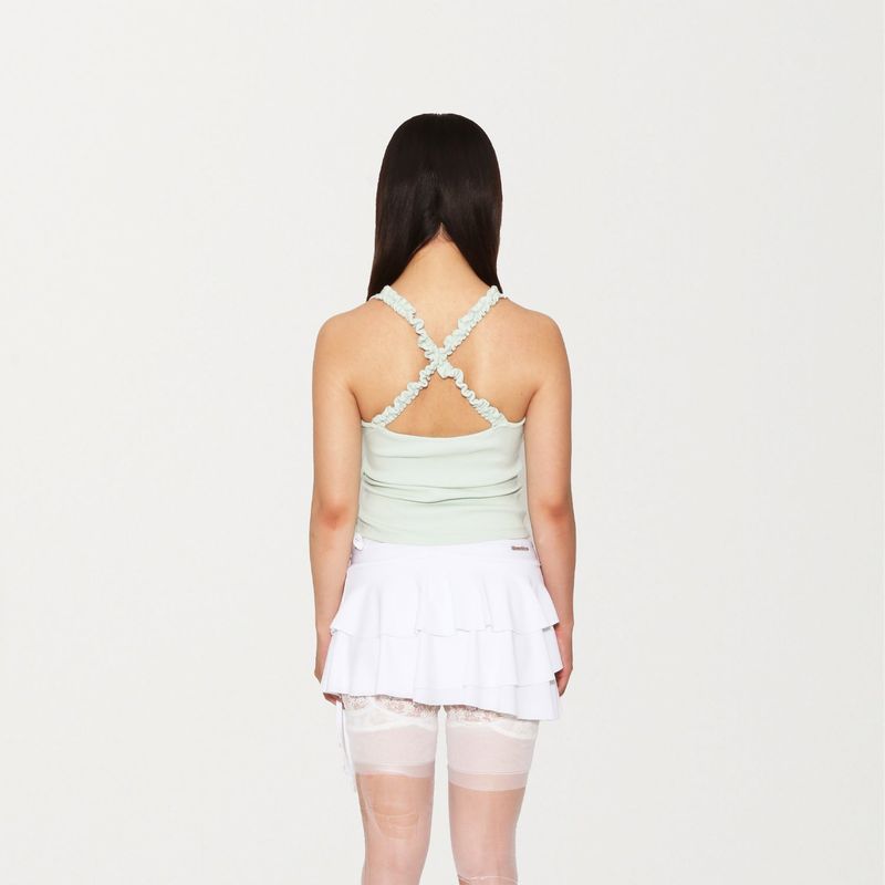 Diagonal line frill skirt 002