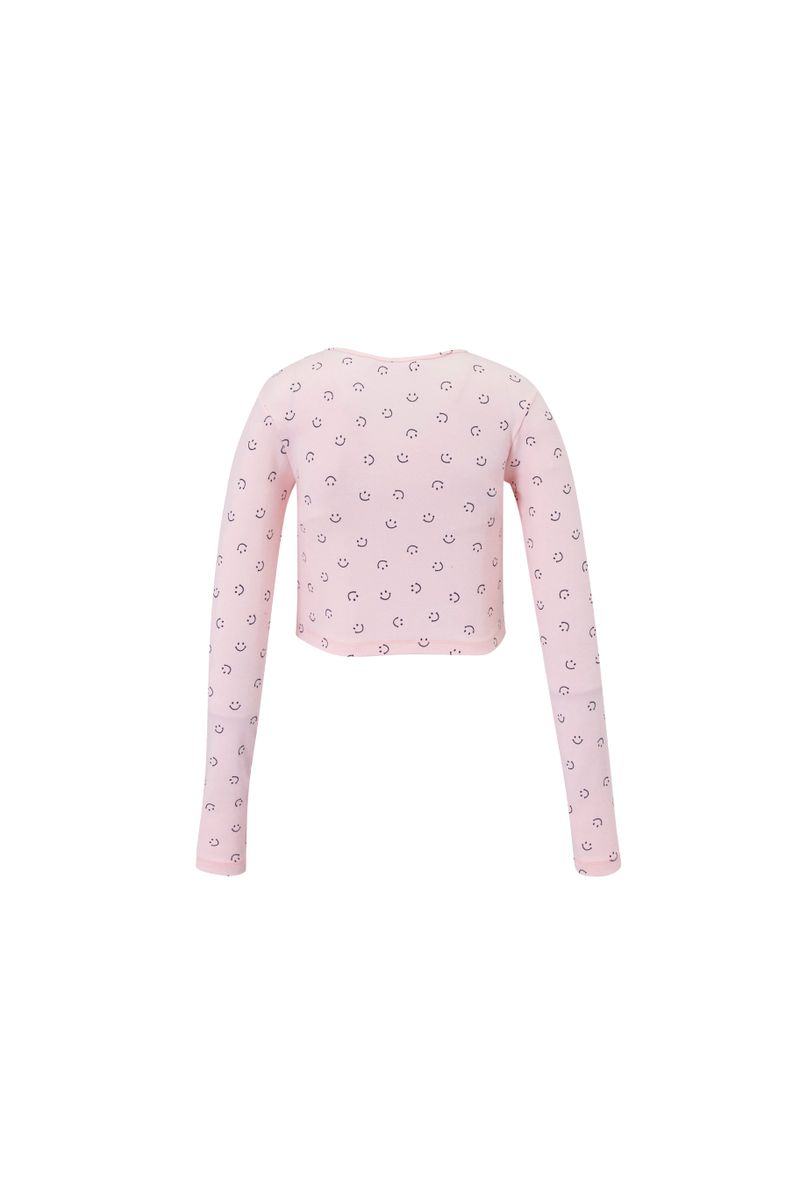 smile cardigan pink
