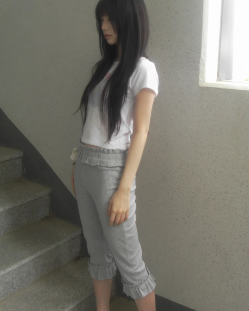 frill leggings pants