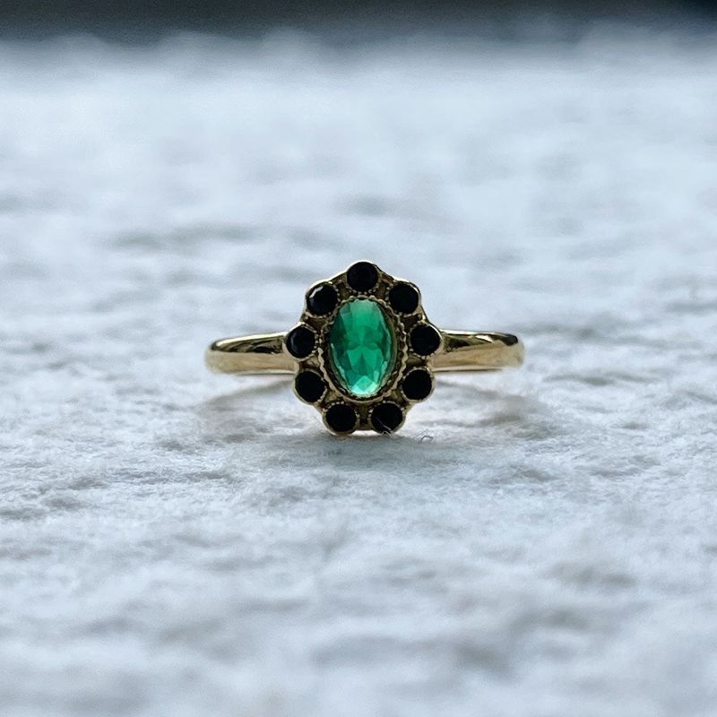 Green Halo Ring