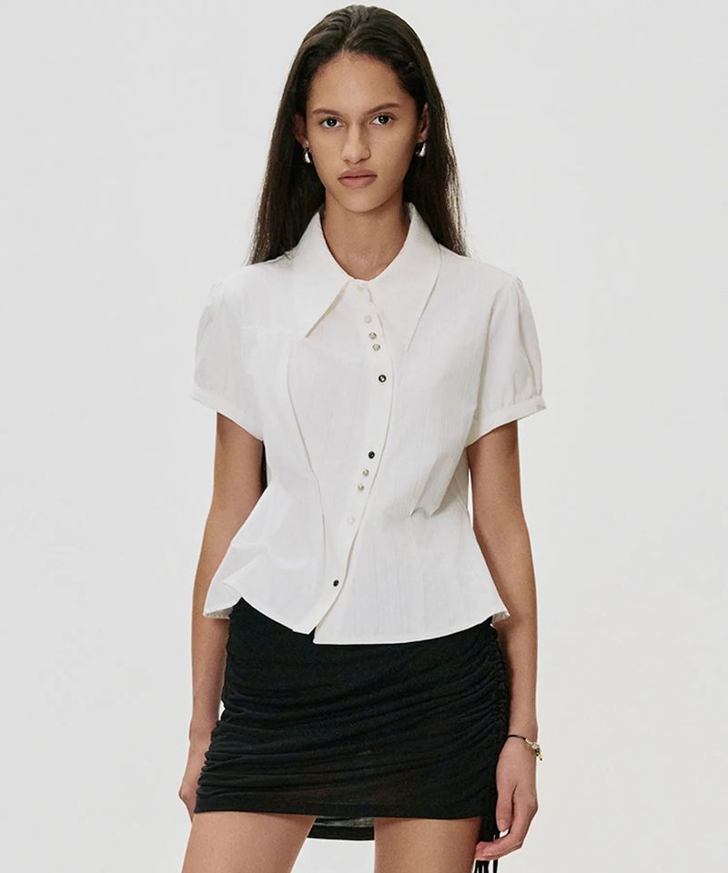 DOZI - Puffed Button Up Shirt _ OFF WHITE
