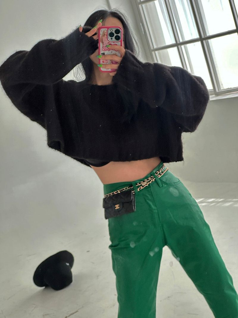 salt wool cropped knitwear