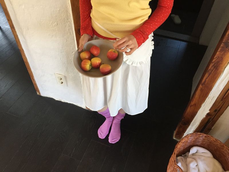 Vinyl gem knee socks (4color)