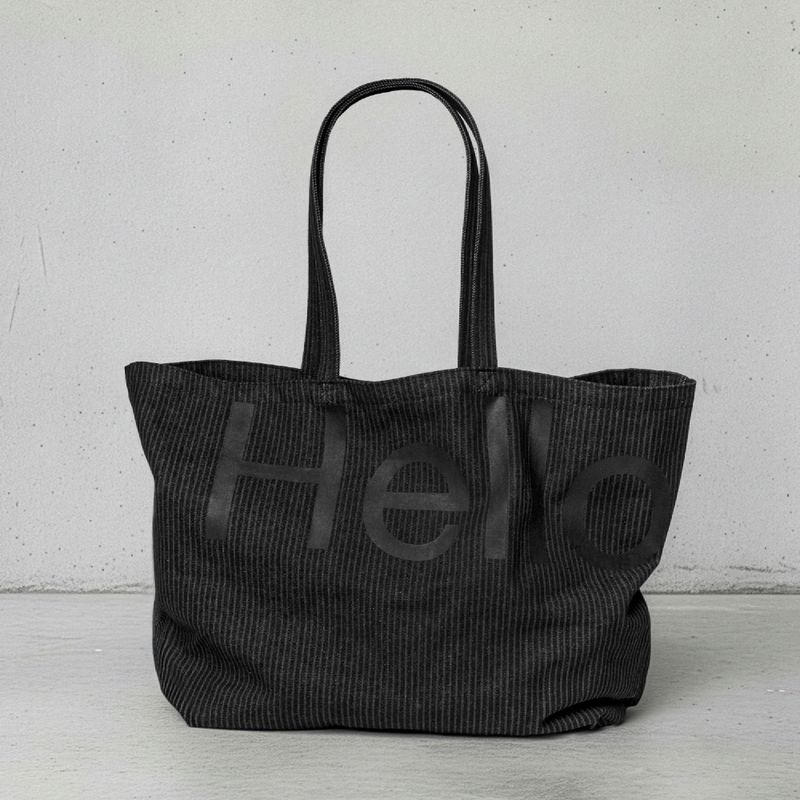 hellodude（ハローデュード）の「ビッグトートバッグ - ヘビーストライプデニム（バッグ）」