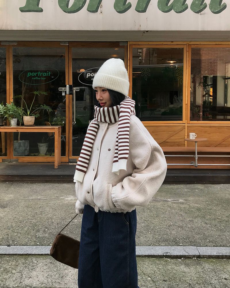 [ORIGINAL] Cable Wool Fleece Jumper